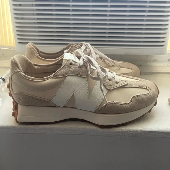 Oatmeal New Balance 327 All White New Balance Oatmeal And White